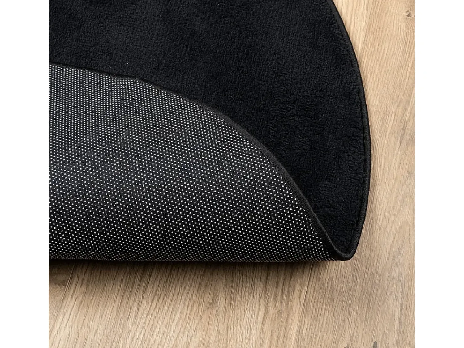Clicnbuy Alfombra Redonda^Alfombra de pelo corto OVIEDO Ø 200 cm Negro