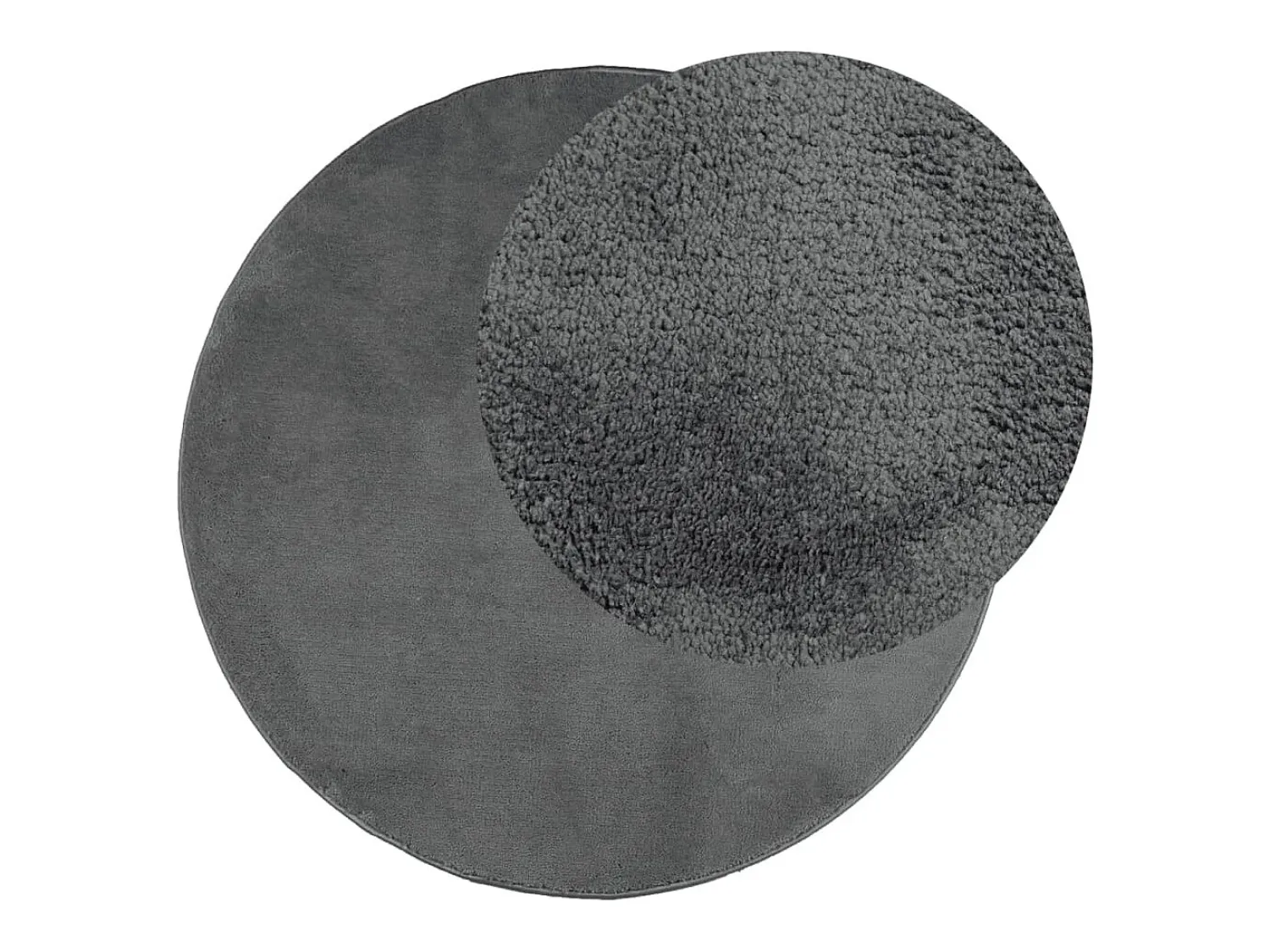 Discount Clicnbuy Alfombra de pelo corto OVIEDO Ø 200 cm Gris antracita