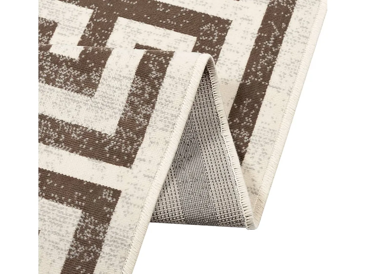 Sale Alfombra de pelo corto para interior y exterior, 120 x 180 cm, antideslizante. Marru00f3n