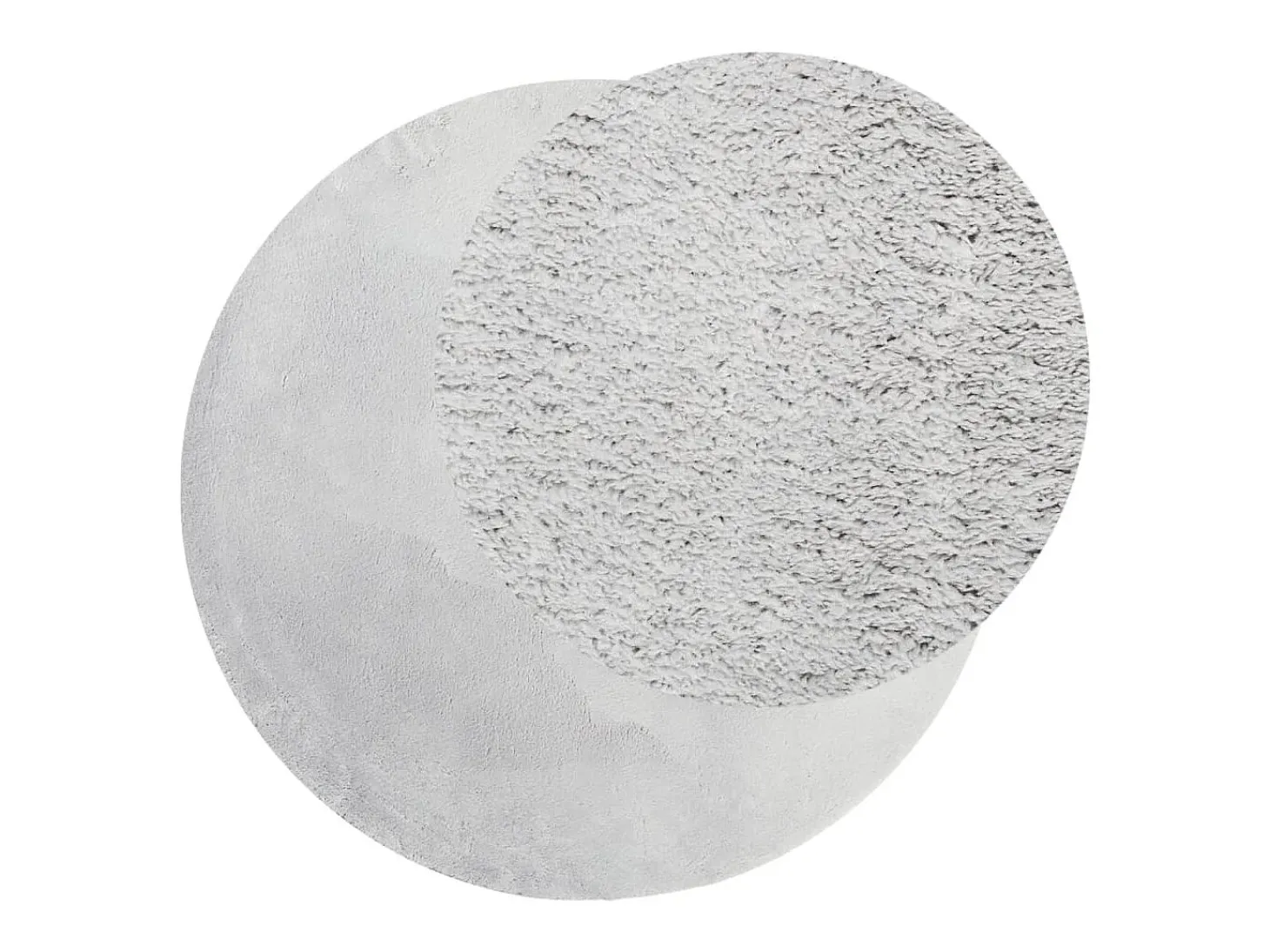 Alfombra de pelo corto suave lavable HUARTE gris Ø 160 cm