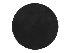 Clearance Alfombra de pelo corto suave lavable HUARTE Ø 120 cm ES72705 Negro