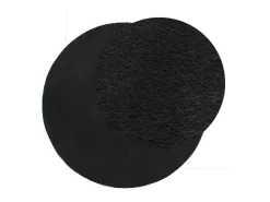 Clearance Alfombra de pelo corto suave lavable HUARTE Ø 120 cm ES72705 Negro