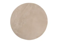 Alfombra de pelo corto suave lavable HUARTE arena Ø 100 cm ES47414