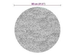 Clicnbuy Alfombra Redonda^Alfombra de pelo corto suave lavable HUARTE Ø 80 cm Crema