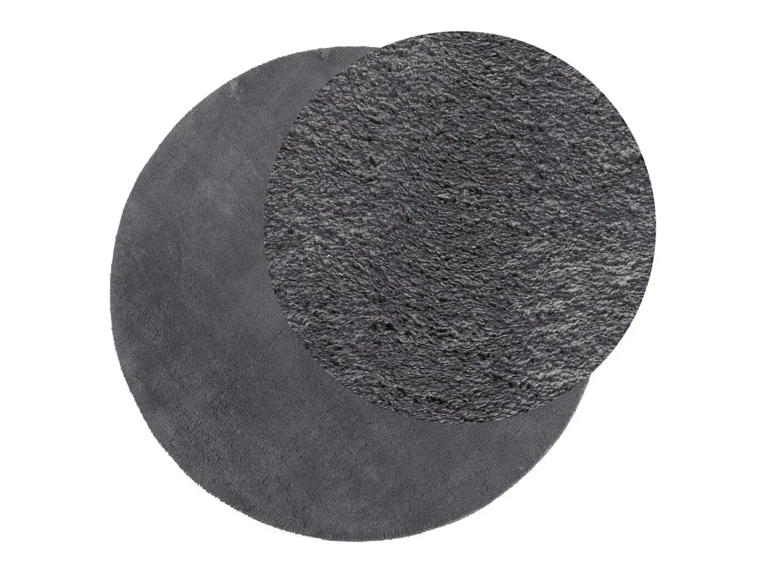 Sale Clicnbuy Alfombra de pelo corto suave y lavable Ø 120 cm Gris antracita