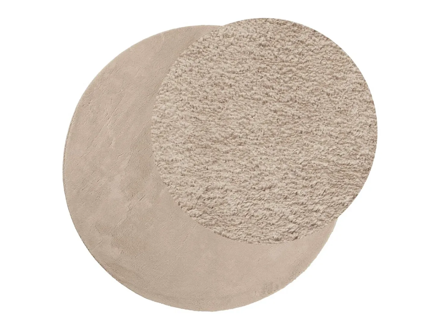 Alfombra de pelo corto suave lavable HUARTE arena Ø 200 cm