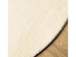 Online Alfombra de pelo corto suave lavable HUARTE Ø 100 cm ES85635 Crema