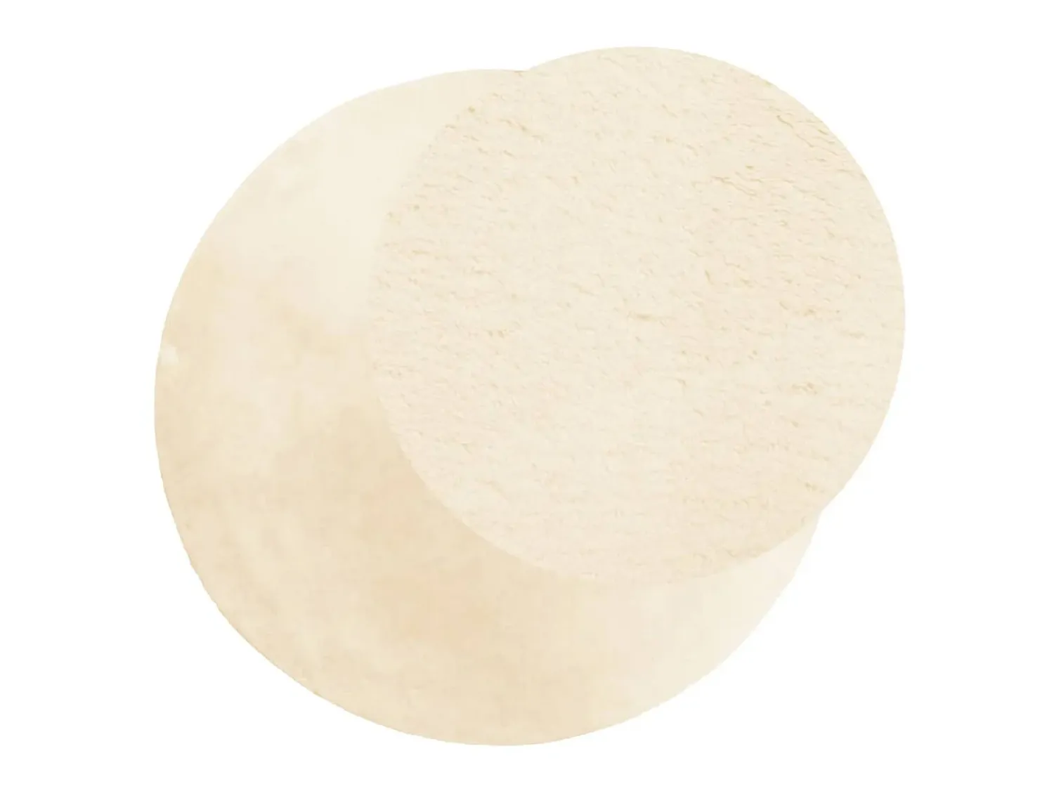 Online Alfombra de pelo corto suave lavable HUARTE Ø 100 cm ES85635 Crema