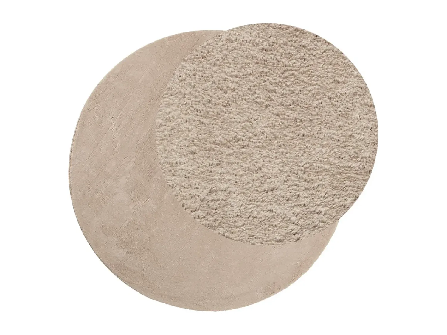 Online Clicnbuy Alfombra de pelo corto suave lavable HUARTE arena Ø 120 cm Marru00f3n