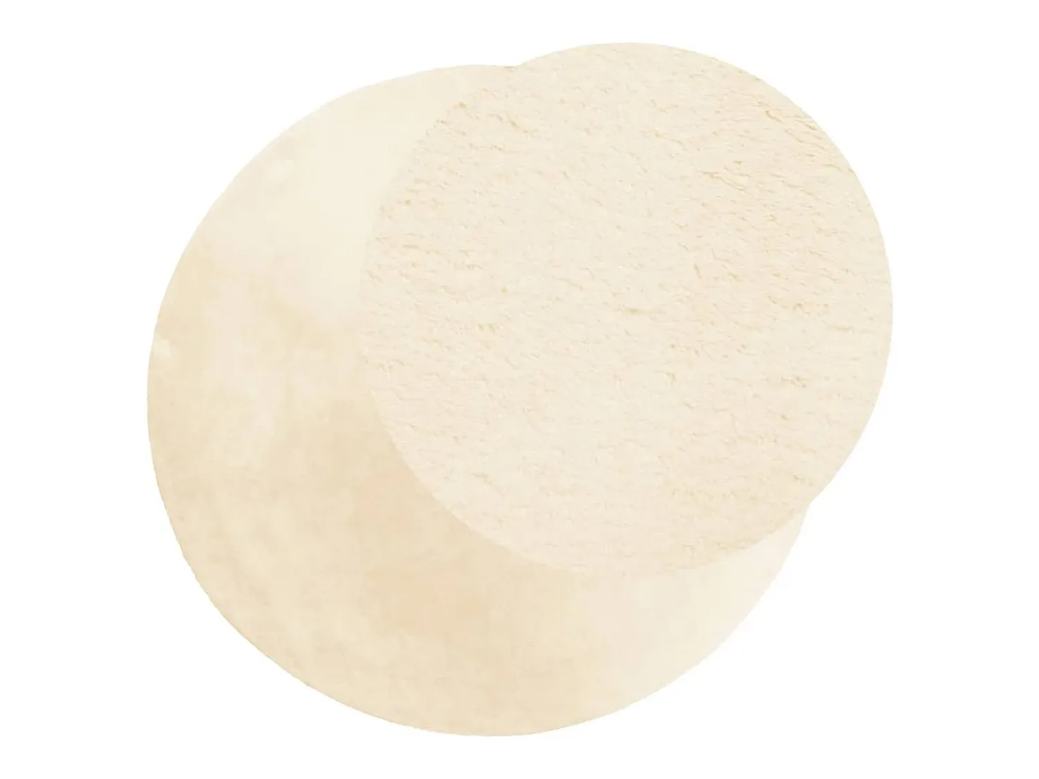 Clicnbuy Alfombra de pelo corto suave lavable HUARTE Ø 120 cm Crema