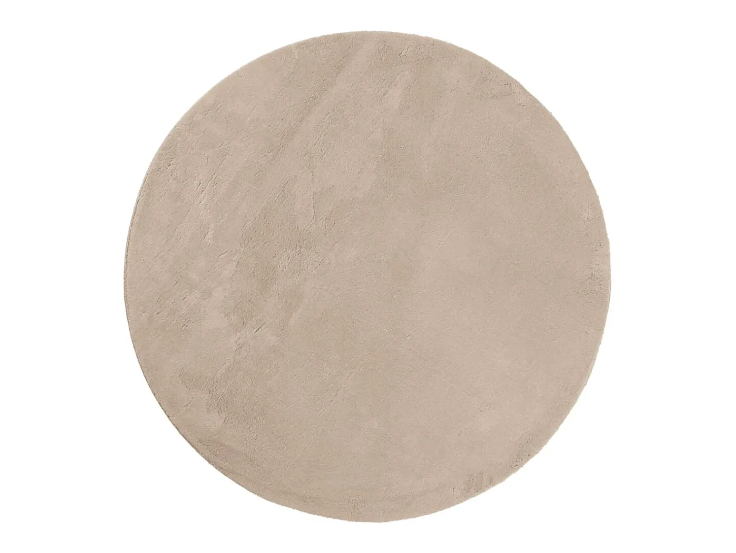 Clicnbuy Alfombra Redonda^Alfombra de pelo corto suave lavable HUARTE arena Ø 160 cm Marru00f3n