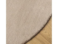 Clicnbuy Alfombra Redonda^Alfombra de pelo corto suave lavable HUARTE arena Ø 160 cm Marru00f3n
