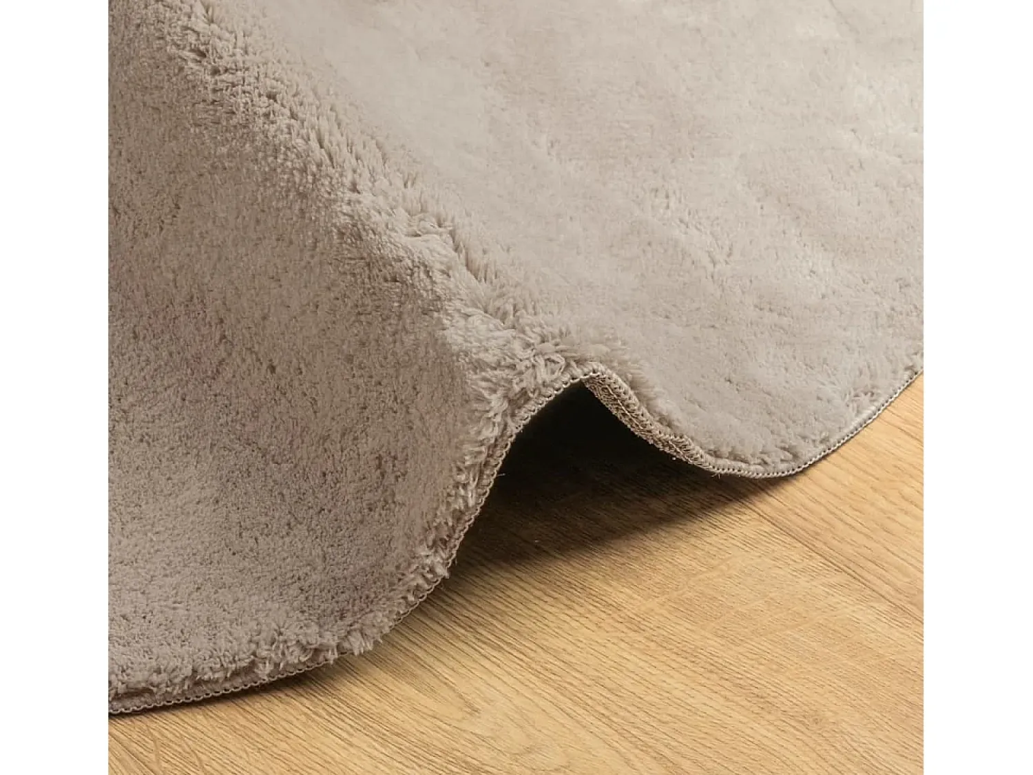 Clicnbuy Alfombra Redonda^Alfombra de pelo corto suave lavable HUARTE arena Ø 160 cm Marru00f3n