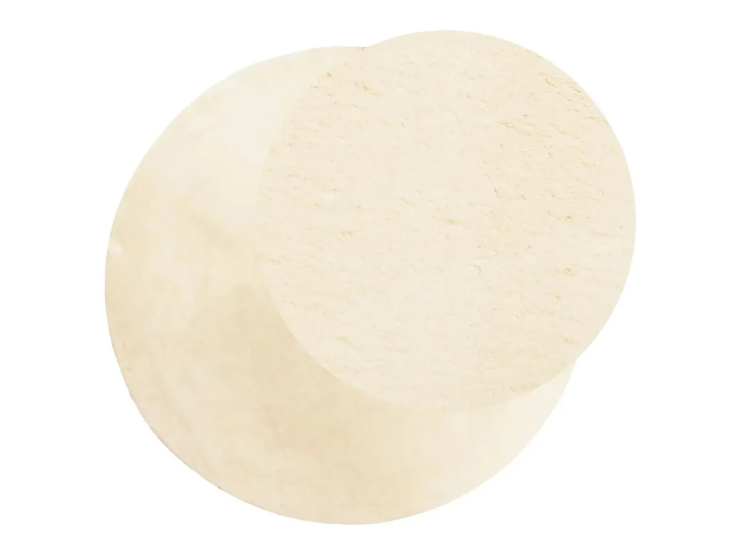 Discount Clicnbuy Alfombra de pelo corto suave lavable HUARTE Ø 100 cm Crema