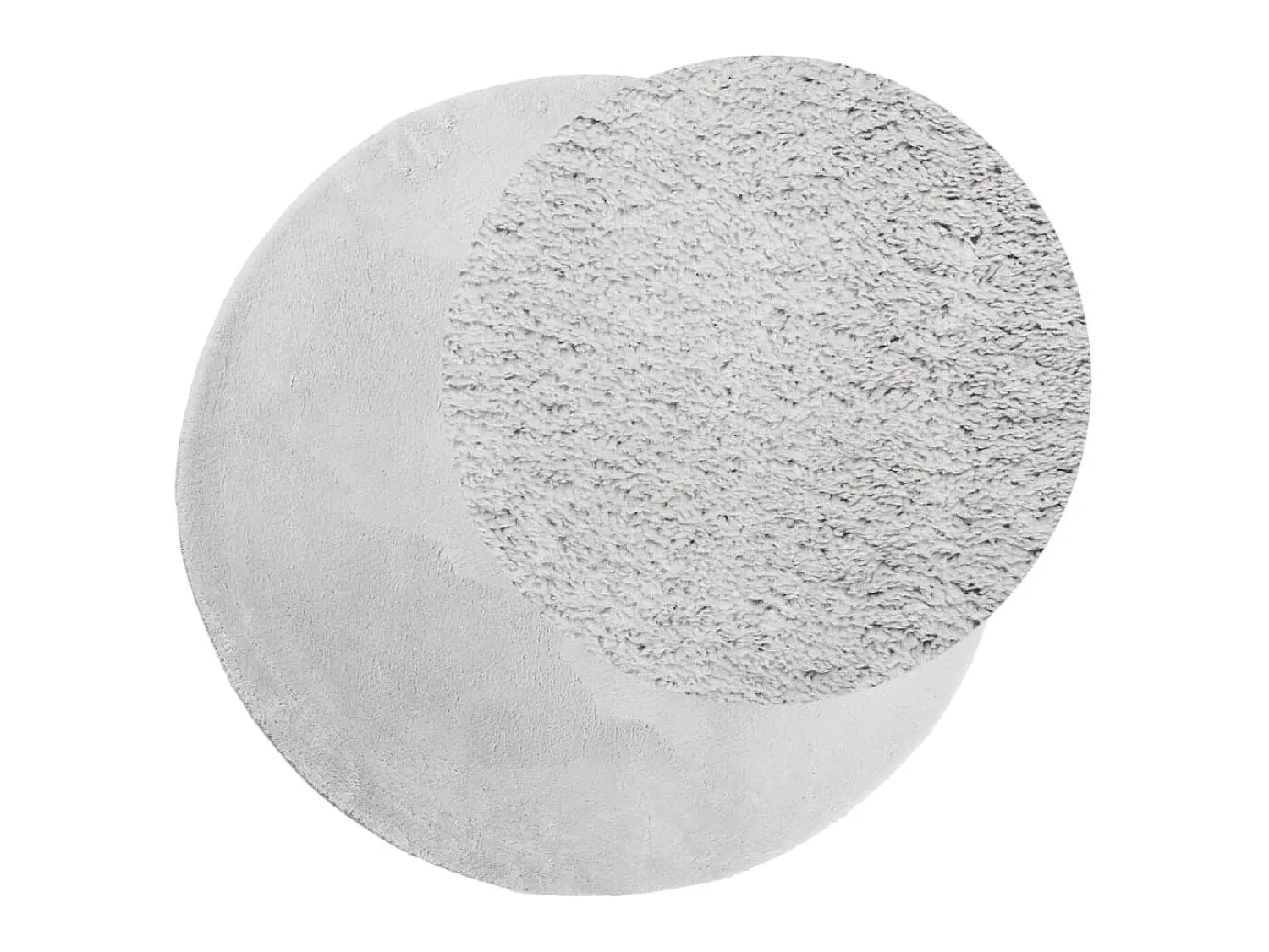 Sale Alfombra de pelo corto suave lavable HUARTE Ø 160 cm ES31348 Gris