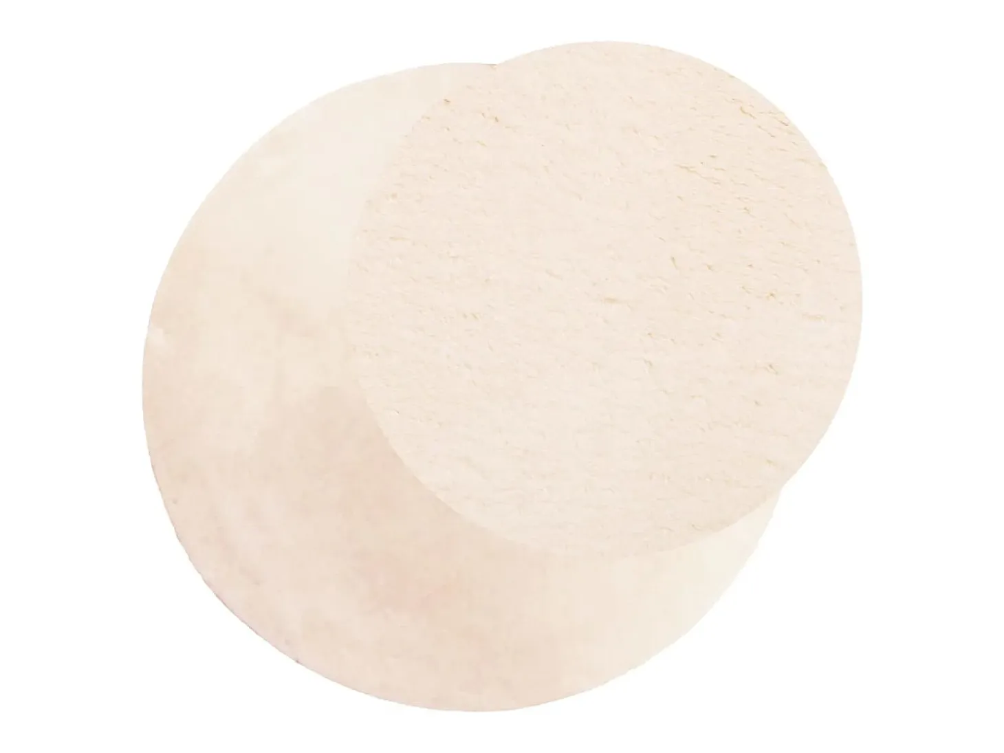 Alfombra de pelo corto suave lavable HUARTE beige Ø 100 cm