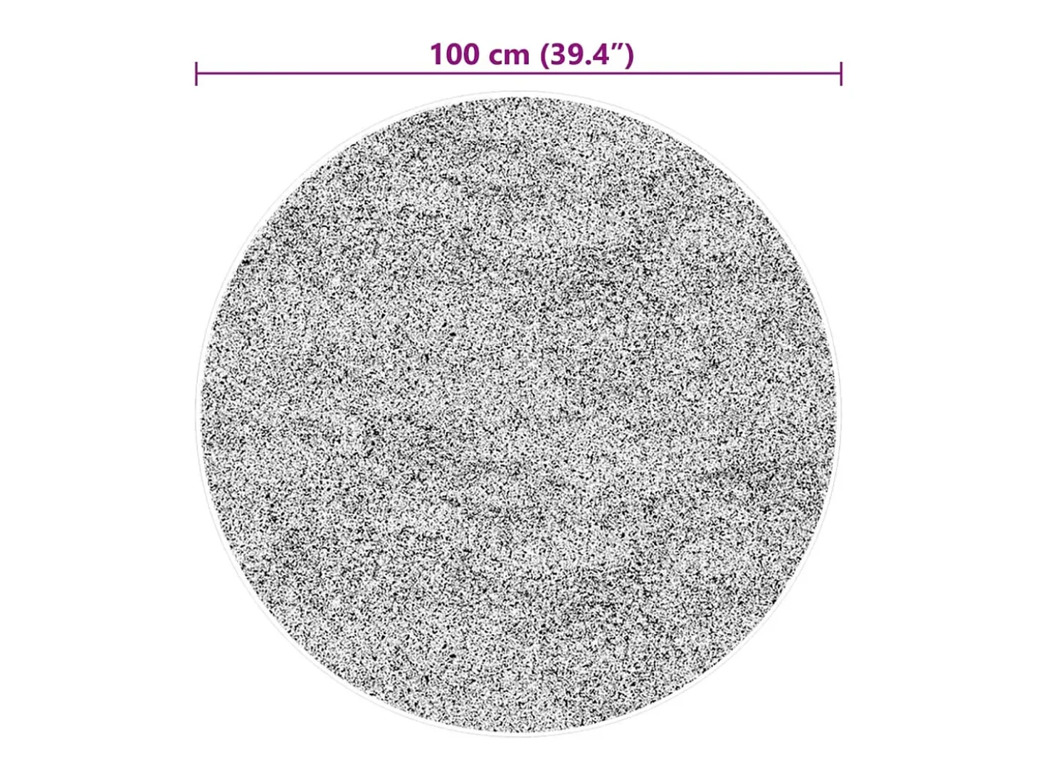 Alfombra de pelo corto suave lavable HUARTE beige Ø 100 cm