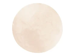 Alfombra de pelo corto suave lavable HUARTE beige Ø 100 cm