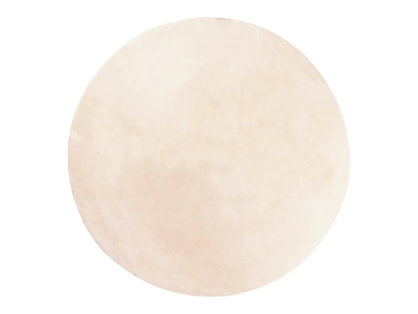 Alfombra de pelo corto suave lavable HUARTE beige Ø 120 cm