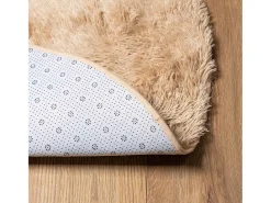 Hot Alfombra de pelo largo NAVARRA 160x160 cm poliéster Beige