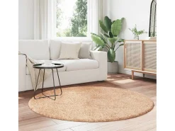 Hot Alfombra de pelo largo NAVARRA 160x160 cm poliéster Beige