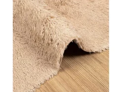 Alfombra De Cocina|Alfombra Redonda^Alfombra de pelo largo NAVARRA 240x240 cm poliéster Beige