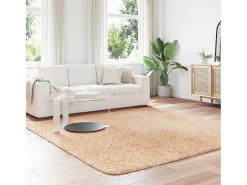 Alfombra De Cocina|Alfombra Redonda^Alfombra de pelo largo NAVARRA 240x240 cm poliéster Beige