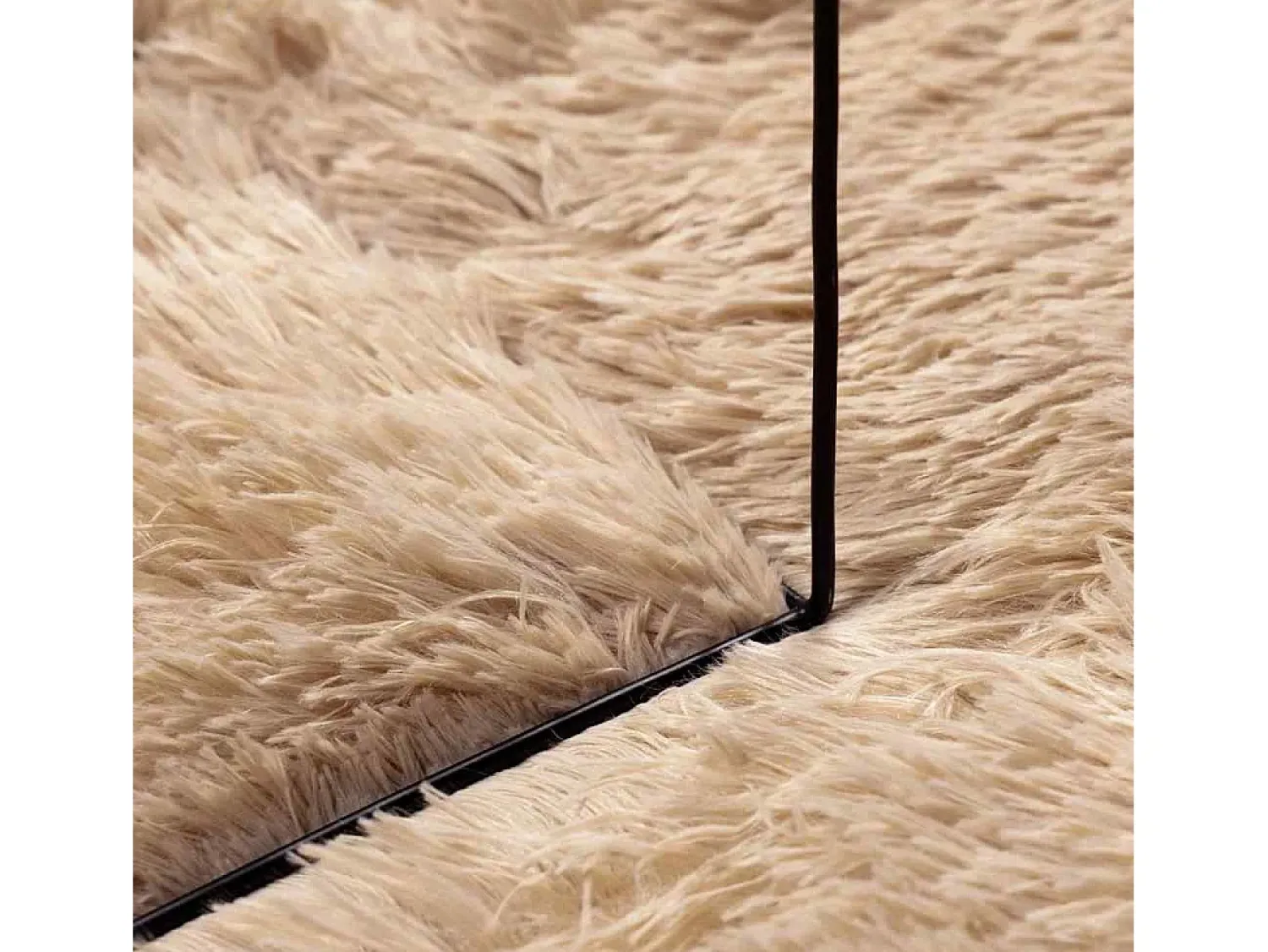 Alfombra De Cocina|Alfombra Redonda^Alfombra de pelo largo NAVARRA 240x240 cm poliéster Beige