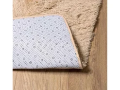 Hot Alfombra de pelo largo NAVARRA 160x160 cm poliéster Beige