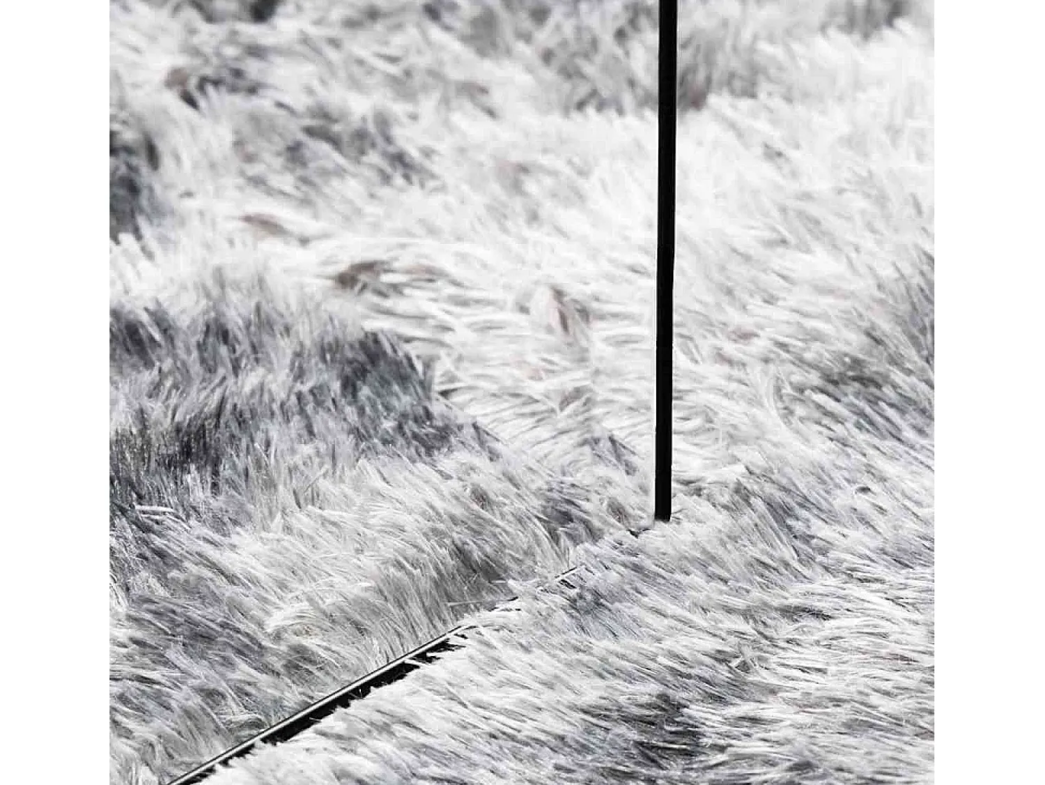 Discount Alfombra de pelo largo plata NAVARRA 120x120 cm Gris