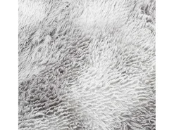 Alfombra de pelo largo gris plata NAVARRA 200x290 cm