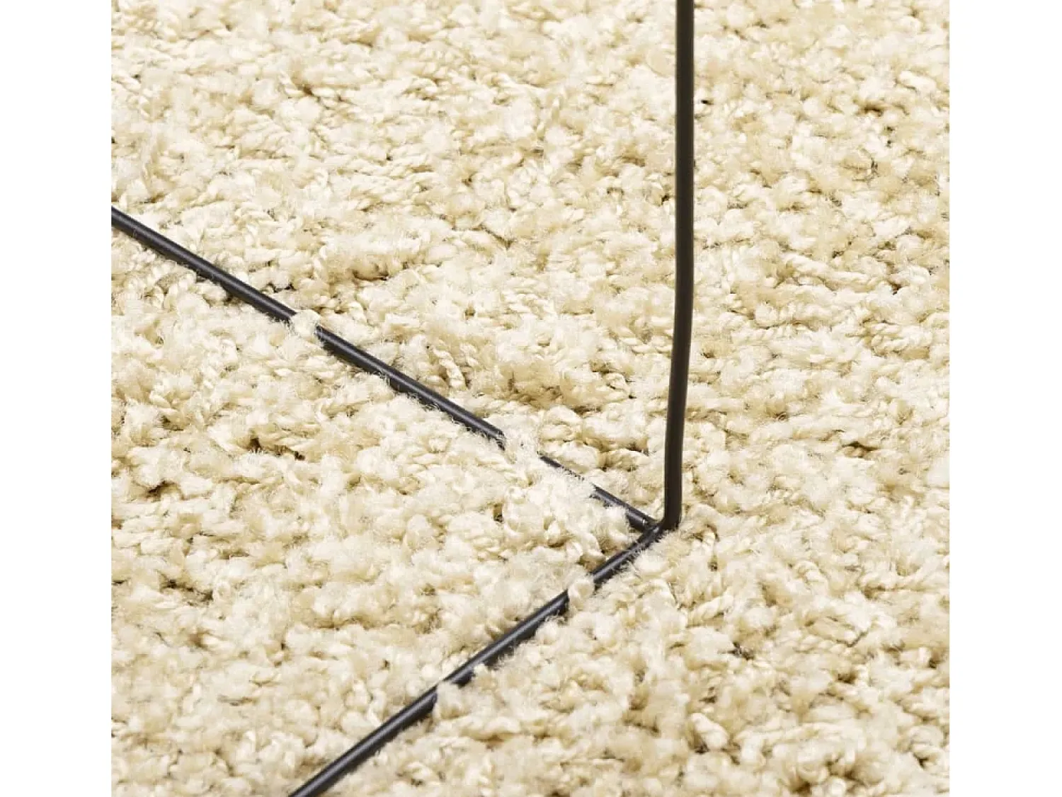 Best Clicnbuy Alfombra de pelo largo moderna Ø 160 cm Dorado