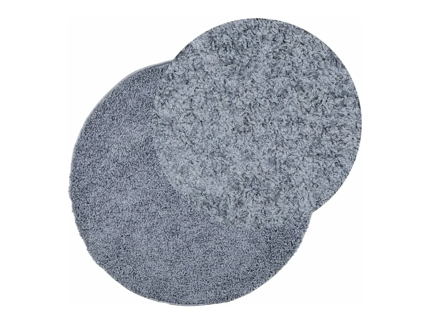 Clicnbuy Alfombra Redonda^Alfombra de pelo largo moderna Ø 200 cm Azul