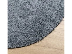 Clicnbuy Alfombra Redonda^Alfombra de pelo largo moderna Ø 200 cm Azul
