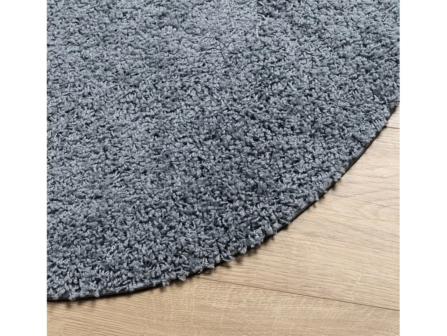 Clicnbuy Alfombra Redonda^Alfombra de pelo largo moderna Ø 200 cm Azul