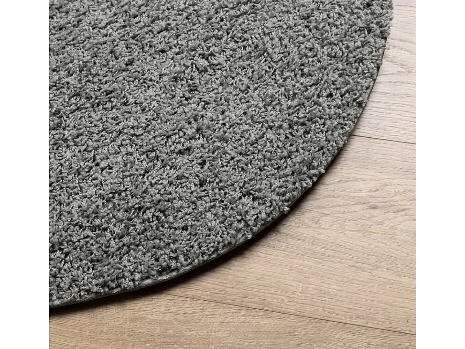 Clicnbuy Alfombra Redonda^Alfombra de pelo largo moderna Ø 120 cm Verde