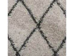 Clearance Clicnbuy Alfombra de pelo largo moderna beige y antracita Ø 100 cm Multicolor