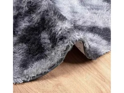 Alfombra De Cocina|Alfombra Redonda^Alfombra de pelo largo NAVARRA oscuro 120x120 cm Gris