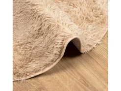 Alfombra De Cocina|Alfombra Redonda^Alfombra de pelo largo NAVARRA 100x100 cm poliéster Beige