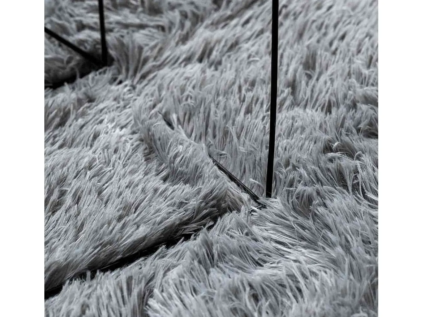 Alfombra de pelo largo NAVARRA gris claro 200x200 cm