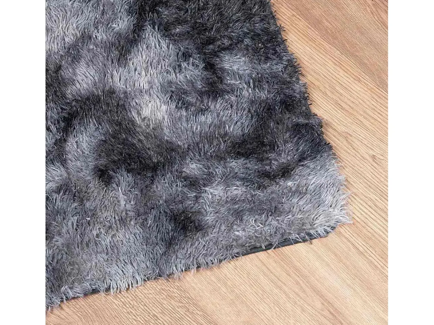 Alfombra de pelo largo NAVARRA gris oscuro 80x150 cm