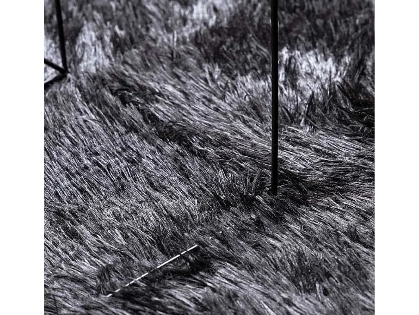Alfombra de pelo largo NAVARRA gris oscuro 80x150 cm