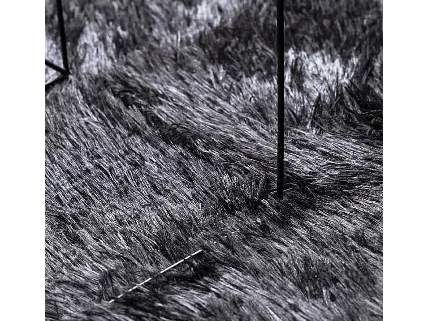 New Alfombra de pelo largo NAVARRA oscuro 240x340 cm Gris