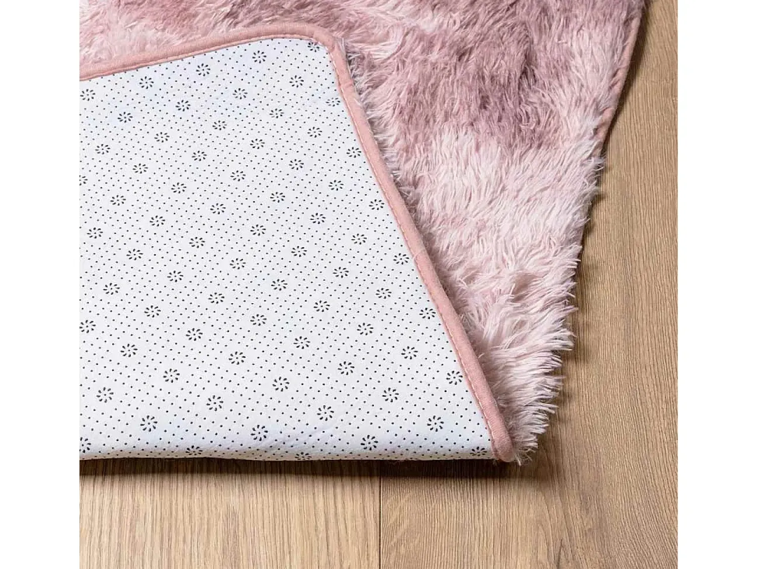 Clearance Alfombra de pelo largo NAVARRA empolvado 160x160 cm Rosa