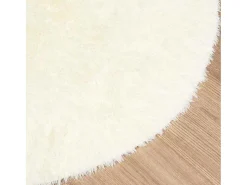 Alfombra De Cocina|Alfombra Redonda^Alfombra de pelo largo NAVARRA crema 200x200 cm poliéster Blanco