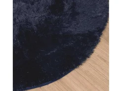 Alfombra De Cocina|Alfombra Redonda^Alfombra de pelo largo NAVARRA marino 200x200 cm Azul