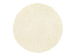 Outlet Alfombra de pelo largo NAVARRA color crema 160x160 cm poliéster Blanco