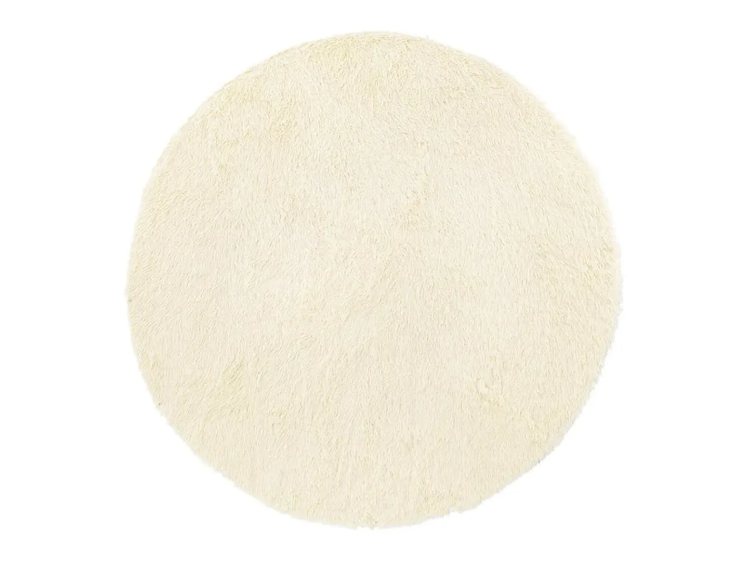 Outlet Alfombra de pelo largo NAVARRA color crema 160x160 cm poliéster Blanco