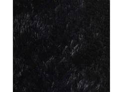 Hot Alfombra de pelo largo negra NAVARRA 160x160 cm poliéster Negro