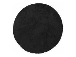 Hot Alfombra de pelo largo negra NAVARRA 160x160 cm poliéster Negro